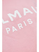 Balmain Logo Organic Cotton Cropped T Shirt