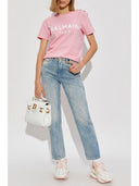 Balmain Logo Organic Cotton T Shirt