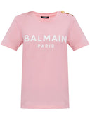 Balmain Logo Organic Cotton T Shirt