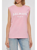 Balmain Logo Organic Cotton Tank Top