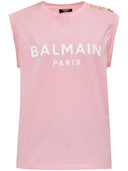 Balmain Logo Organic Cotton Tank Top