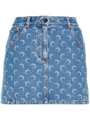Marine Serre Moon Denim Mini Skirt