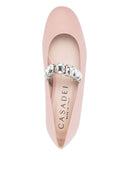 Casadei Crystal Leder Ballet Flats Flats