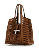 Tod's T Timeless Perforated Leather Mini Tote