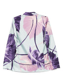 F.R.S . Printed Silk Double Breasted Jacket