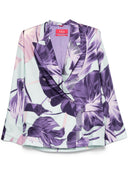 F.R.S . Printed Silk Double Breasted Jacket