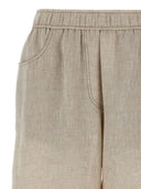 Brunello Cucinelli Linen Wide Leg Trousers