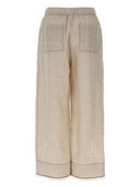 Brunello Cucinelli Linen Wide Leg Trousers