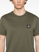 Stone Island Logo Cotton T Shirt