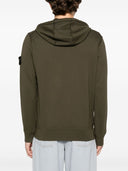 Stone Island Logo Cotton Zipped Hoodie