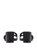Valentino Garavani V Logo Cut Out Leather Mules