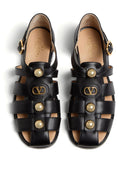 Valentino Garavani V Logo Signature Leather Sandals