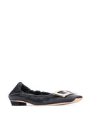 Roger Vivier Belle Vivier Leather Ballet Flats