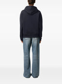 Con cappuccio di cotone organico del logo Ami Paris