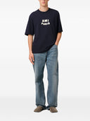 Ami Paris Logo Organic Cotton T Shirt