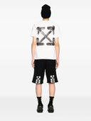 Off White Spray Arrow Cotton T -shirt