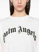 Palm Angels Curved Logo Cotton T Shirt