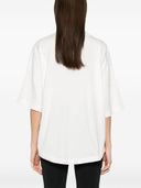 Palm Angels Curved Logo Cotton T Shirt
