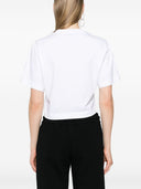 Off White Big Logo Bookish Cropped T Shirt