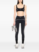 Off logo bianco leggings in nylon