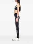 Off logo bianco leggings in nylon