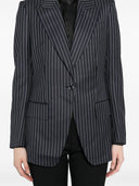 Giacca blazer a petto single in lana di lana di Tom Ford
