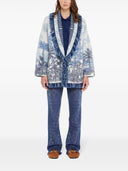 Alanui Jungle Toile De Jouy Wool Blend Cardigan