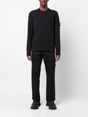 Stone Island Logo Cotton Crewneck Sweater