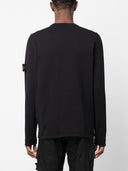 Stone Island Logo Cotton Crewneck Sweater