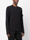 Stone Island Logo Cotton Crewneck Sweater