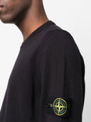 Stone Island Logo Cotton Crewneck Sweater