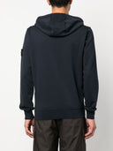 Stone Island Logo Organic Cotton Zipped Hoodie