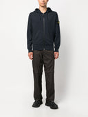 Stone Island Logo Organic Cotton Zipped Hoodie