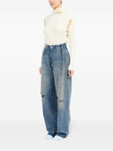 Mm6 Maison Margiela Wide Leg Denim Cotton Jeans