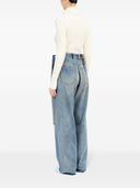 Mm6 Maison Margiela Wide Leg Denim Cotton Jeans