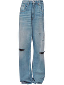 Mm6 Maison Margiela Wide Leg Denim Cotton Jeans