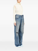 Mm6 Maison Margiela Wide Leg Denim Cotton Jeans