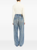Mm6 Maison Margiela Wide Leg Denim Cotton Jeans