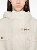 Fay Linen And Cotton Blend Parka Coat