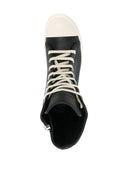 Rick Owens Leather High Top Sneakers