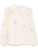 Max Mara Embroidered Cotton Blouse