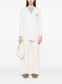 Max Mara Pure Cotton Wide Leg Trousers
