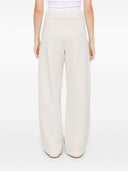 Max Mara Pure Cotton Blend Wide Leg Trousers