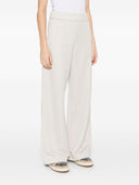 Max Mara Pure Cotton Blend Wide Leg Trousers