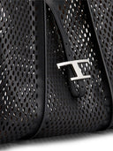 Tod's T Timeless Perforated Leather Medium Tote