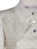 Tory Burch Printed Silk Polo Shirt