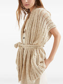 Brunello Cucinelli Linen And Silk Blend Cardigan