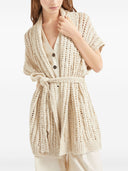 Brunello Cucinelli Linen And Silk Blend Cardigan
