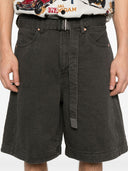 Pantaloncini di denim con cintura sacai