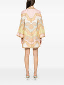 Abito tunico di cotone stampato di Zimmermann Maxine